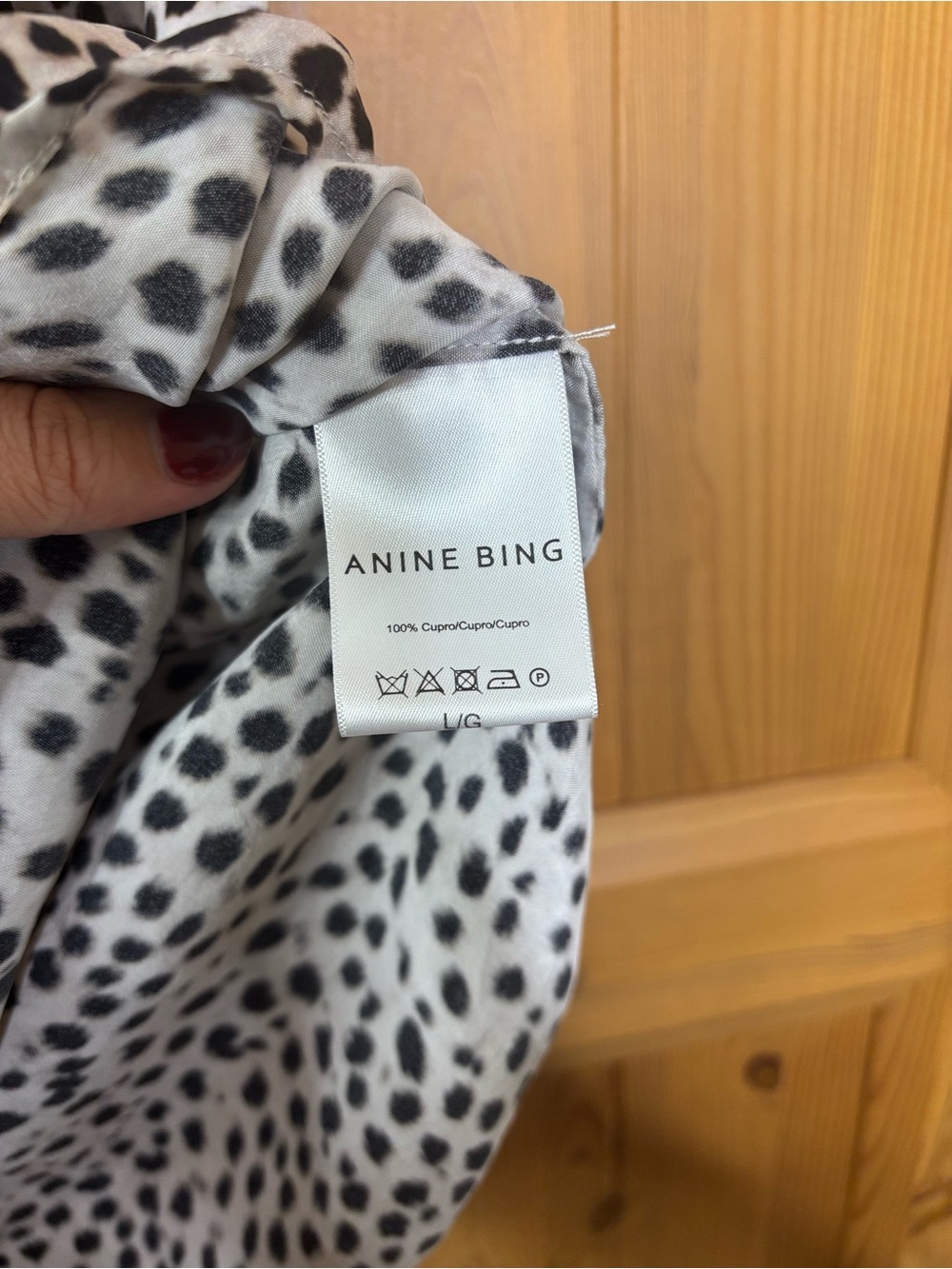 Anine Bing Kingston Long Sleeve Leopard-Print Mini Dress in Size Large - Picture 10 of 12